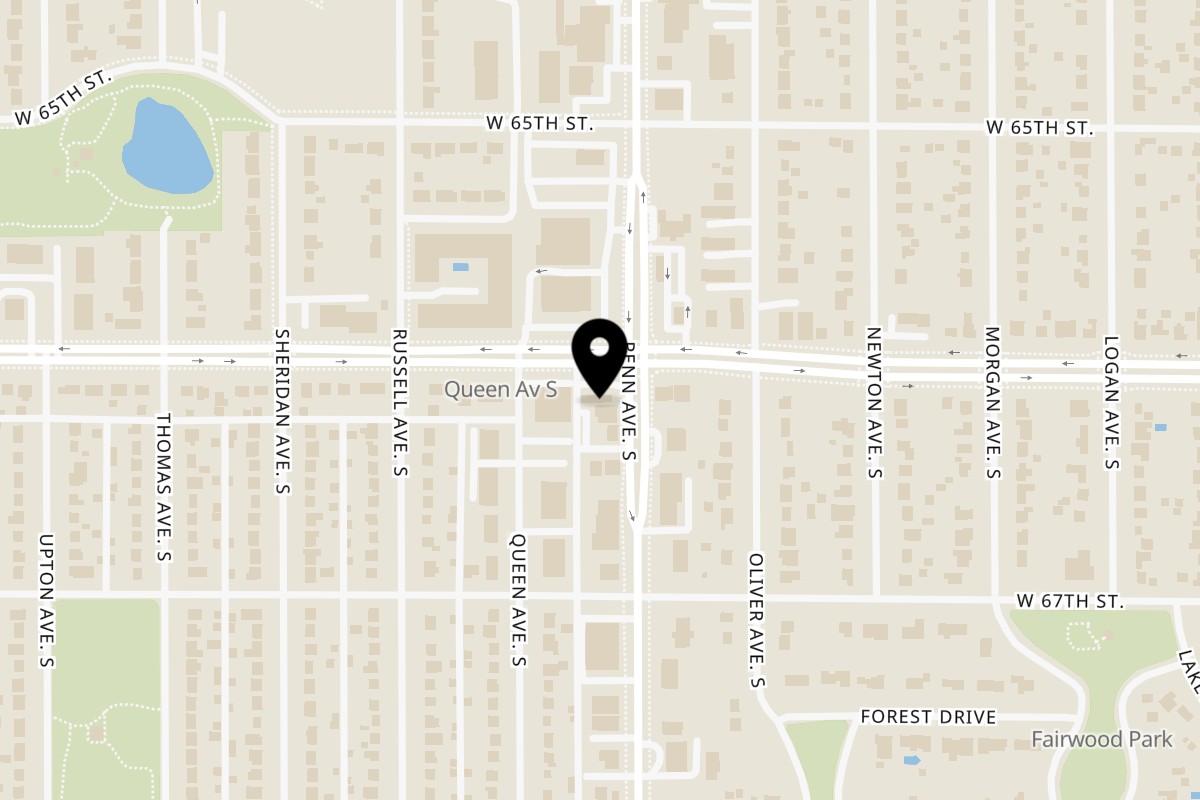 Map showing the location of Nashville Coop Richfield on 6600 Penn Ave. in Richfield